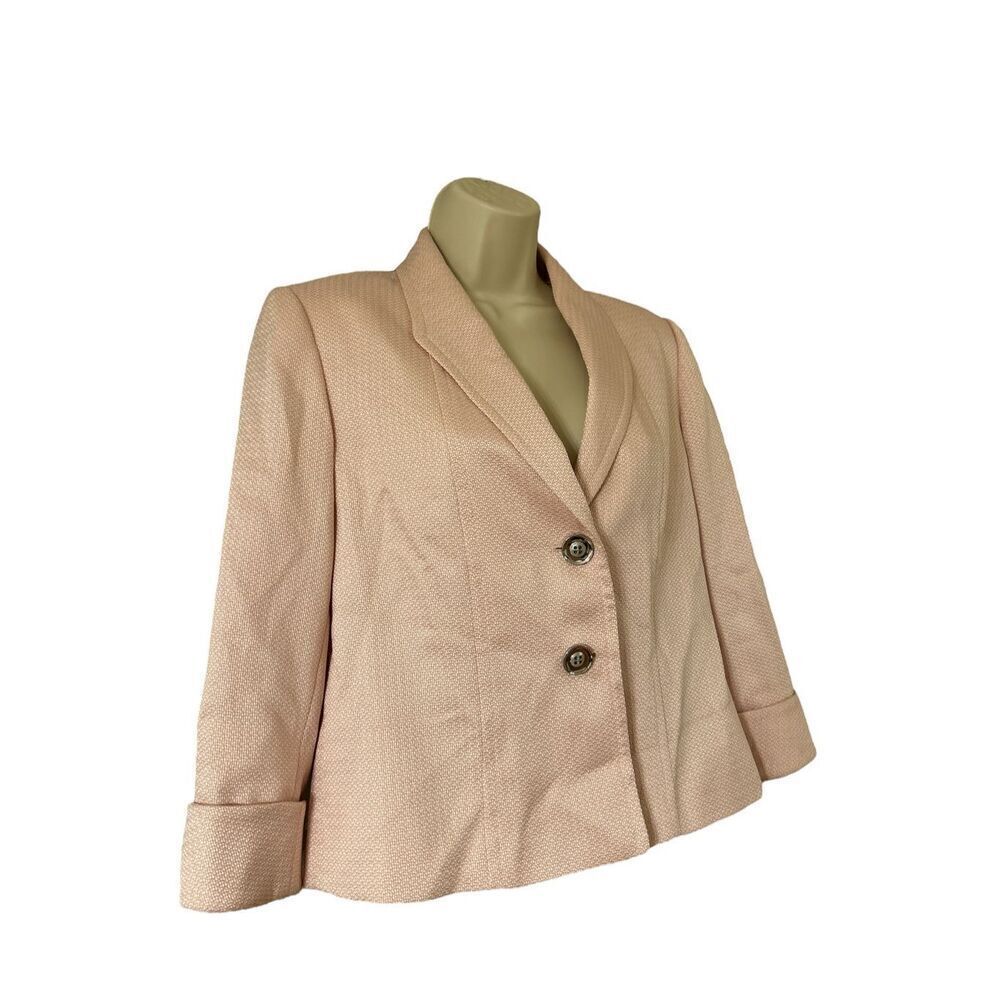 Tahari Women's Pink 2 Button Career Blazer Jacket Size 6P - Picture 2 of 8